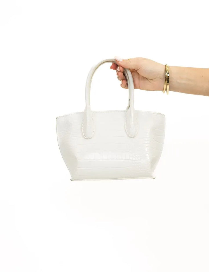 Minimalist White Tote Bag