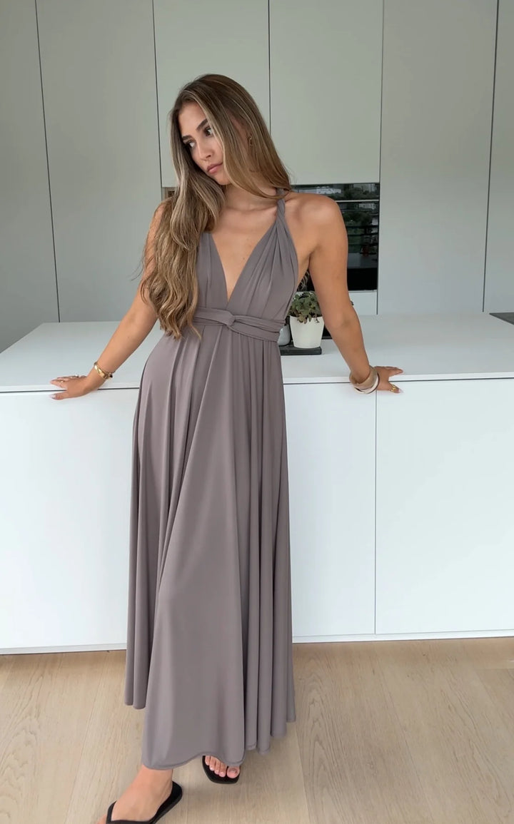 Twisted Dress Taupe