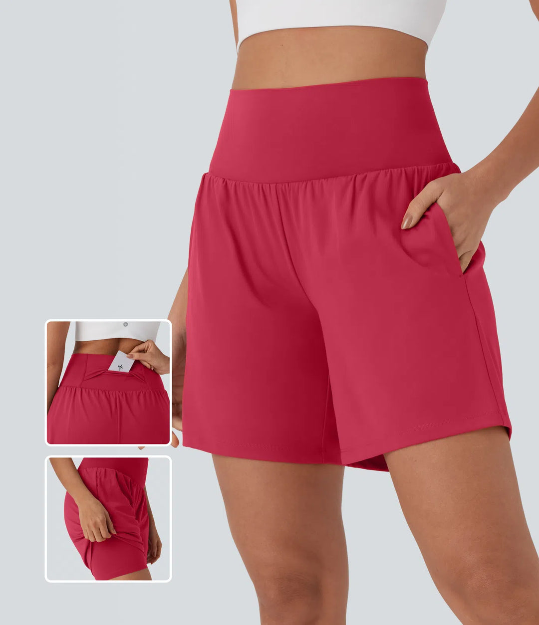 Airy Super High Waisted 2-in-1 Cool Touch Yoga Shorts