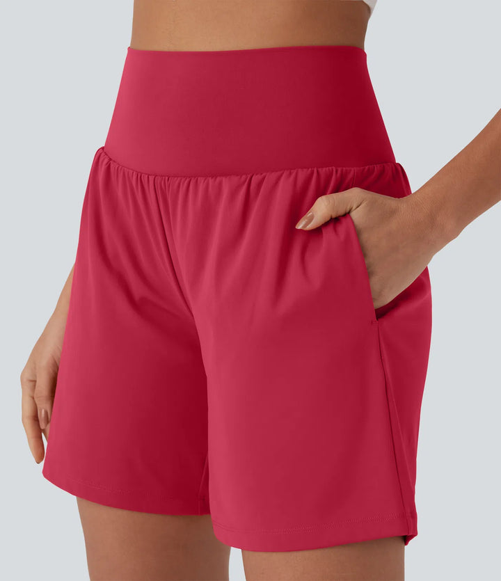 Airy Super High Waisted 2-in-1 Cool Touch Yoga Shorts