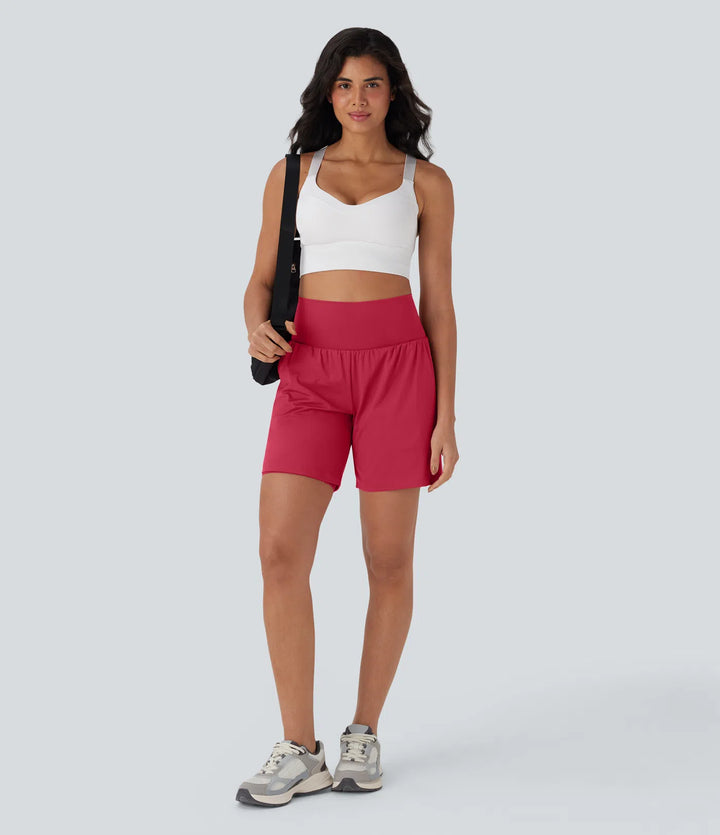 Airy Super High Waisted 2-in-1 Cool Touch Yoga Shorts
